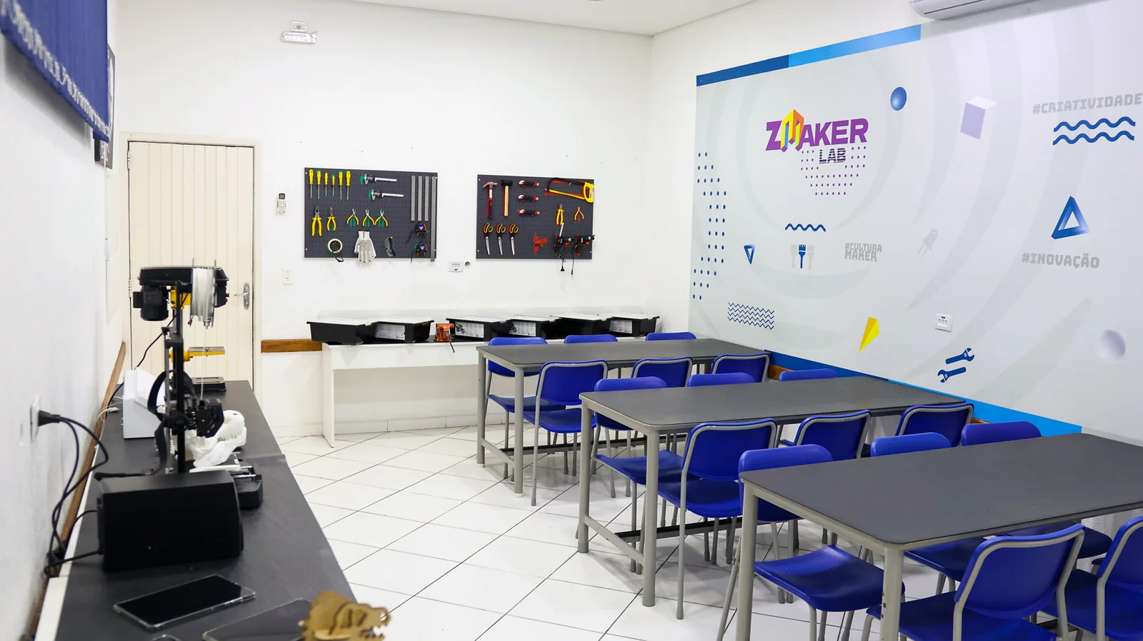 Espaço Maker do colégio